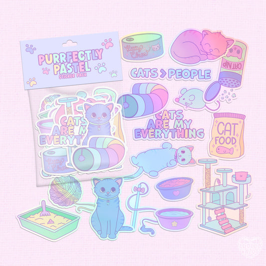 Purrfectly Pastel Vinyl Sticker Pack