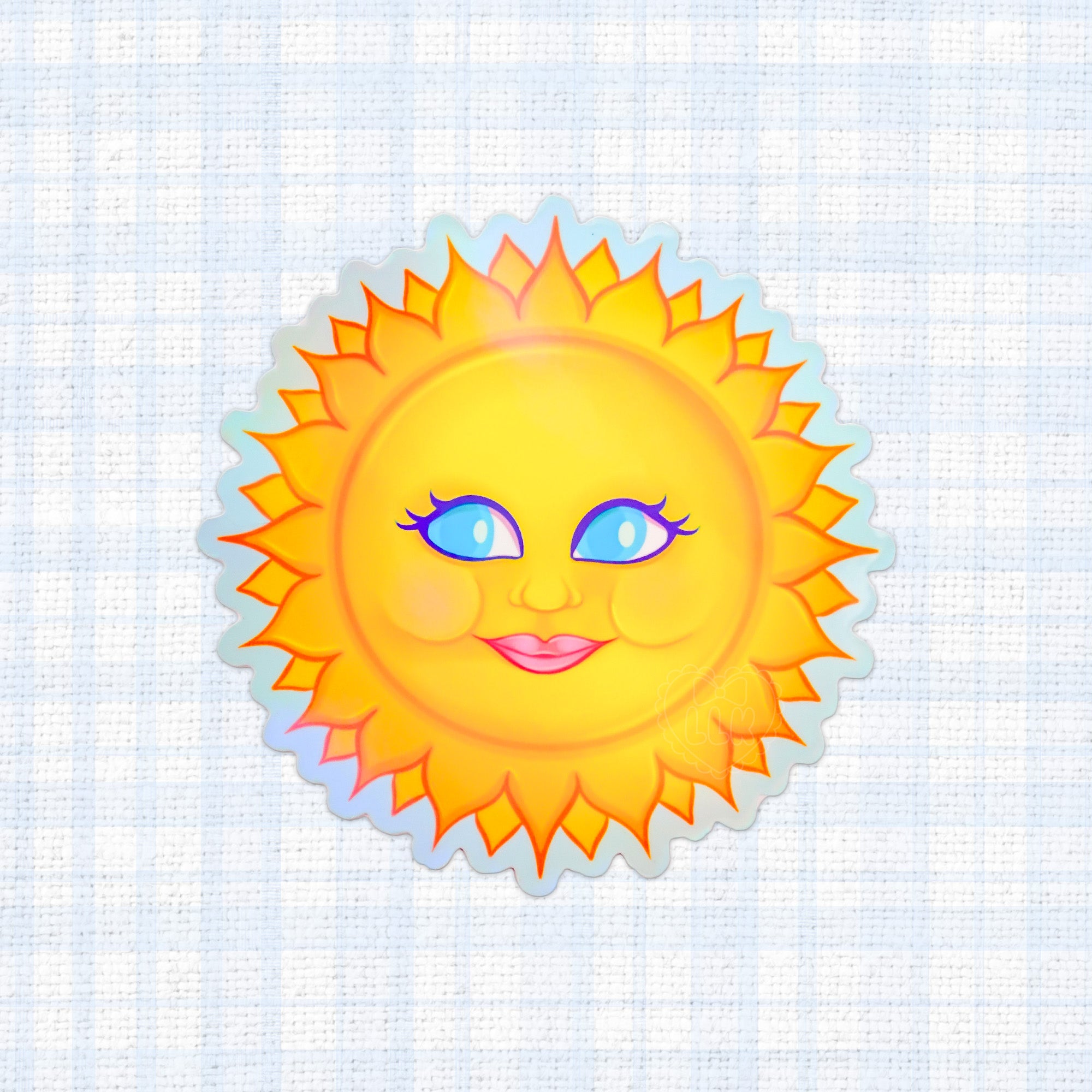 Halogen Sun Sticker Sun Holographic Vinyl Sticker – loolookazoo